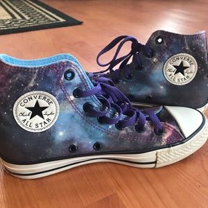 Converse High Tops- Custom Galaxy Design - Unique!